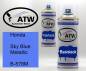Preview: Honda, Sky Blue Metallic, B-578M: 400ml Sprühdose + 400ml Klarlack - Set, von ATW Autoteile West.
